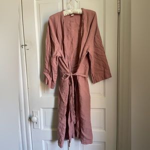 100% linen robe